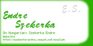 endre szekerka business card